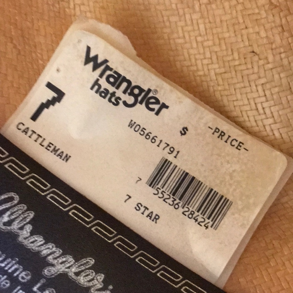 Vintage Wrangler Cattleman Hat Size 7 - Picture 5 of 6